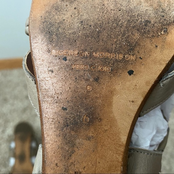 Sigerson Morrison Tan Leather Cage Gladiator Sandals Size 6B Narrow - Picture 7 of 8